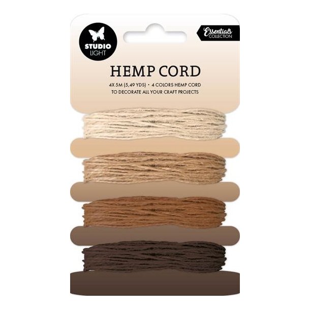 Hemp Cord "Shades of brown" 4x5m