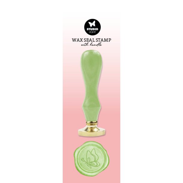Studio Light Wax Stamp with handle Green butterfly