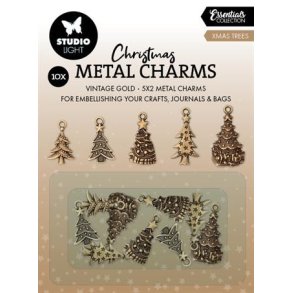 Metal Charms Christmas Trees 10stk xxx