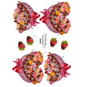 3D ark Blomster i hjerte M1