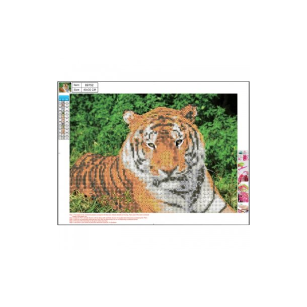 Diamond Painting 30 x 40cm. TIGER