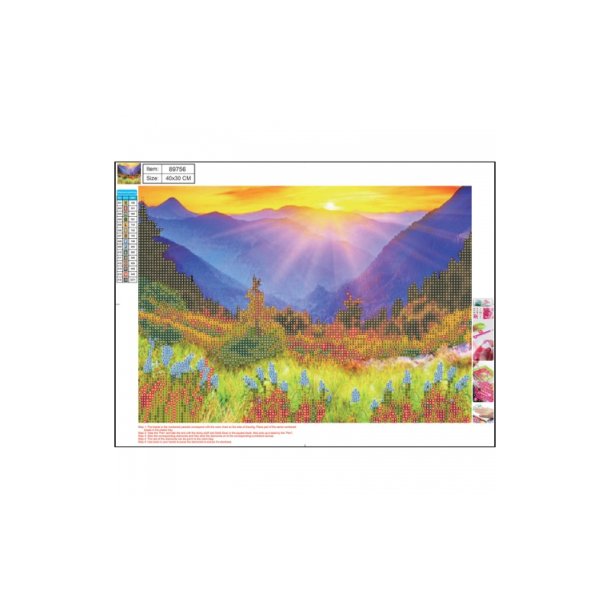 Diamond Painting 30 x 40cm. Solopgang