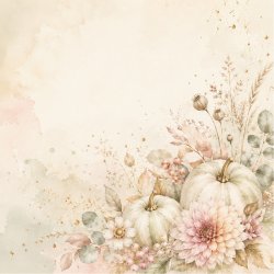 Papirblok Sensommer Blomster 15 x 15 cm - Luna Hobby