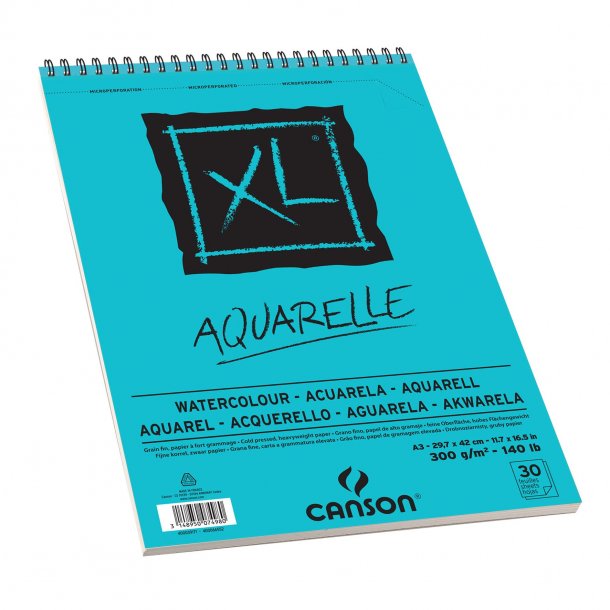 XL Aquarelle papirblok 300gr. A3 30ark