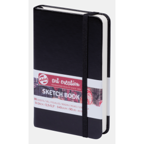Sketch book 9x14cm 80 sider black