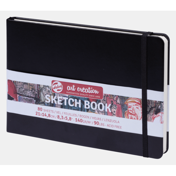 Sketch Book 21x14,8cm 80 sider black