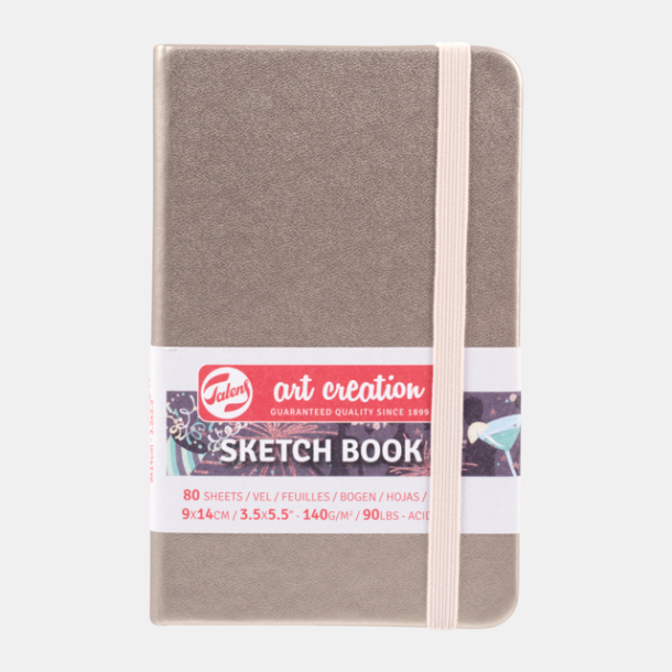 Sketch Book 9x14cm 80 sider pink champagne