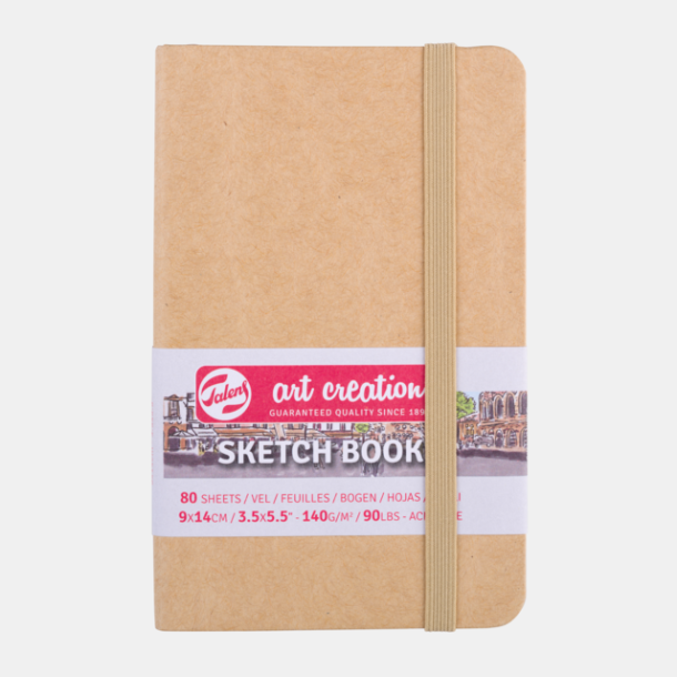 Sketch book 9x14cm 80 sider Kraft