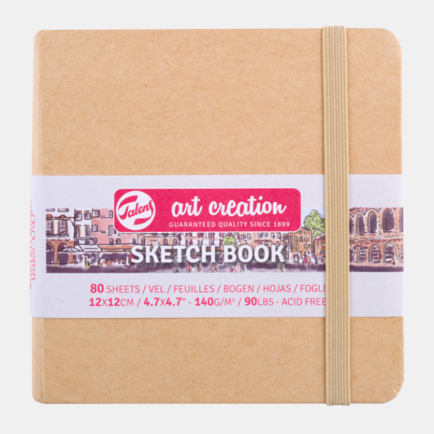 Sketch Book 12x12cm 80 sider Kraft