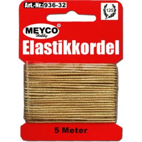  Bnd elastik guld 1mm x 5meter