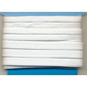 Elastik flad 6mmx3m og 8mmx3m hvid