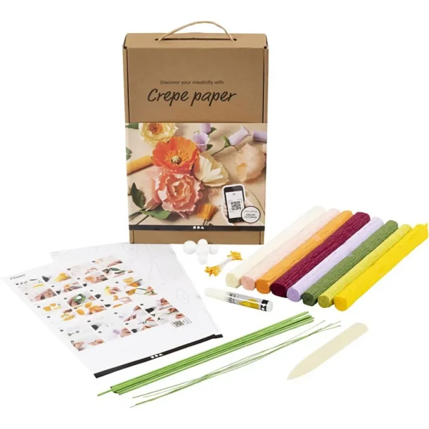 Start DIY Kit Crepepapir, 105 g, ass. farver, 1 st