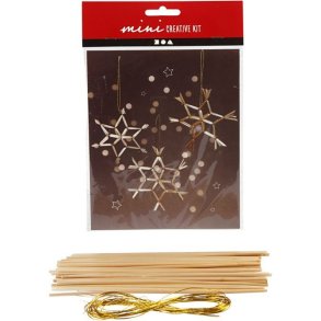 Kreativt minikit iskrystal i halm H: 10cm
