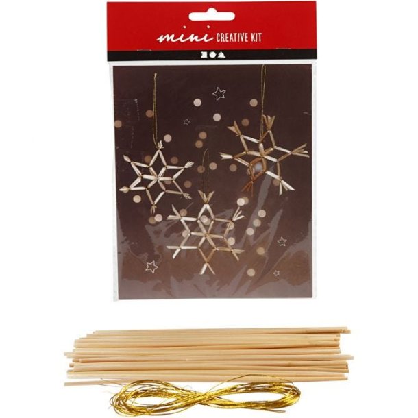 Kreativt minikit iskrystal i halm H: 10cm