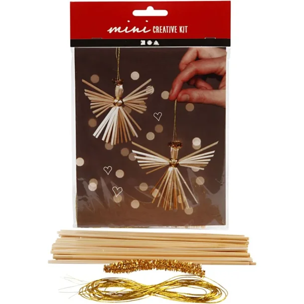 Mini DIY Kit 1 Pk., Engel I Halm, H: 8 cm