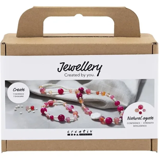 Mini DIY Kit Smykker Halskde Og Armbnd, Pink