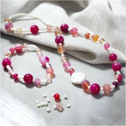 Mini DIY Kit Smykker Halskde Og Armbnd, Pink