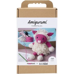 DIY Kit Amigurumi Fr, pink, off white