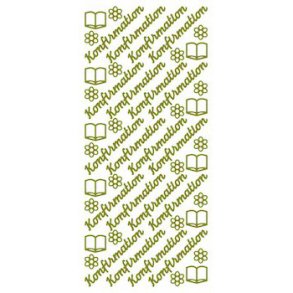 Stickers Konfirmation guld 97 S15