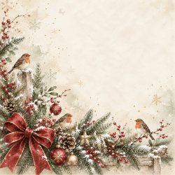 Papirblok Jul med tradition 15 x 15 cm. - Luna Hobby
