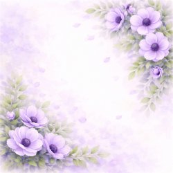 Papirblok Anemoner - 15 x 15 cm - Luna Hobby
