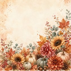 Papirblok Efter�r 1 15 x 15 cm - Luna Hobby