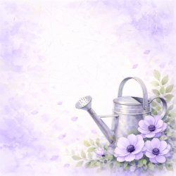 Papirblok Anemoner - 15 x 15 cm - Luna Hobby
