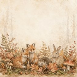 Papirblok Efter�r 1 15 x 15 cm - Luna Hobby