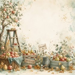 Papirblok Efter�r 2 15 x 15 cm - Luna Hobby