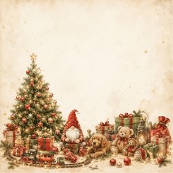 Papirblok Julehygge 15 x 15 cm. - Luna Hobby