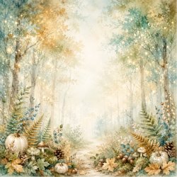 Papirblok Efter�r 2 15 x 15 cm - Luna Hobby