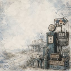 Papirblok Road Trip 15 x 15 cm - Luna Hobby
