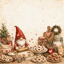 Papirblok Julehygge 15 x 15 cm. - Luna Hobby