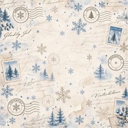 Papirblok Vintermagi 15 x 15 cm. - Luna Hobby