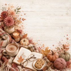 Papirblok Efter�r 1 15 x 15 cm - Luna Hobby