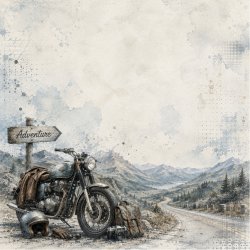 Papirblok Road Trip 15 x 15 cm - Luna Hobby