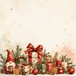 Papirblok Julehygge 15 x 15 cm. - Luna Hobby