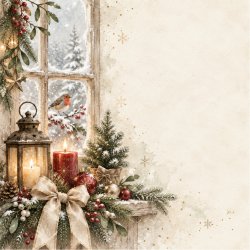 Papirblok Jul med tradition 15 x 15 cm. - Luna Hobby