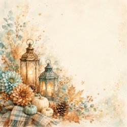 Papirblok Efter�r 2 15 x 15 cm - Luna Hobby