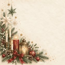 Papirblok Jul med tradition 15 x 15 cm. - Luna Hobby