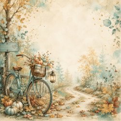 Papirblok Efter�r 2 15 x 15 cm - Luna Hobby