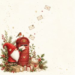 Papirblok Julehygge 15 x 15 cm. - Luna Hobby