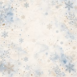 Papirblok Vintermagi 15 x 15 cm. - Luna Hobby