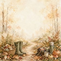 Papirblok Efter�r 1 15 x 15 cm - Luna Hobby