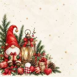 Papirblok Julehygge 15 x 15 cm. - Luna Hobby