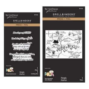 Bundle Press + Foil Plate Say Cheese Classic Pooh Baby BD-1030 Spellbinders