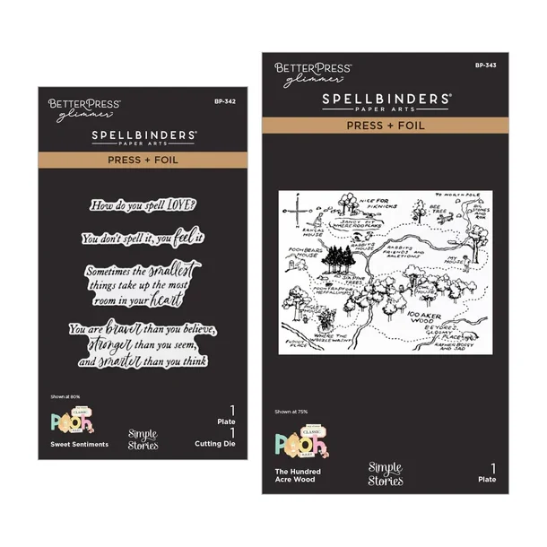 Bundle Press + Foil Plate Say Cheese Classic Pooh Baby BD-1030 Spellbinders