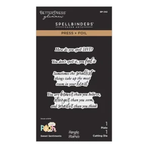 Press + Foil Plate Sweet Sentiments BP-342 Spellbinders