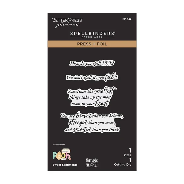 Press + Foil Plate Sweet Sentiments BP-342 Spellbinders