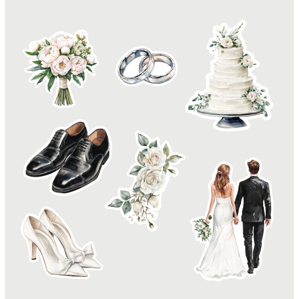 Designpapir Bryllups Cuts - 30,5 x 30,5 cm - Luna Hobby